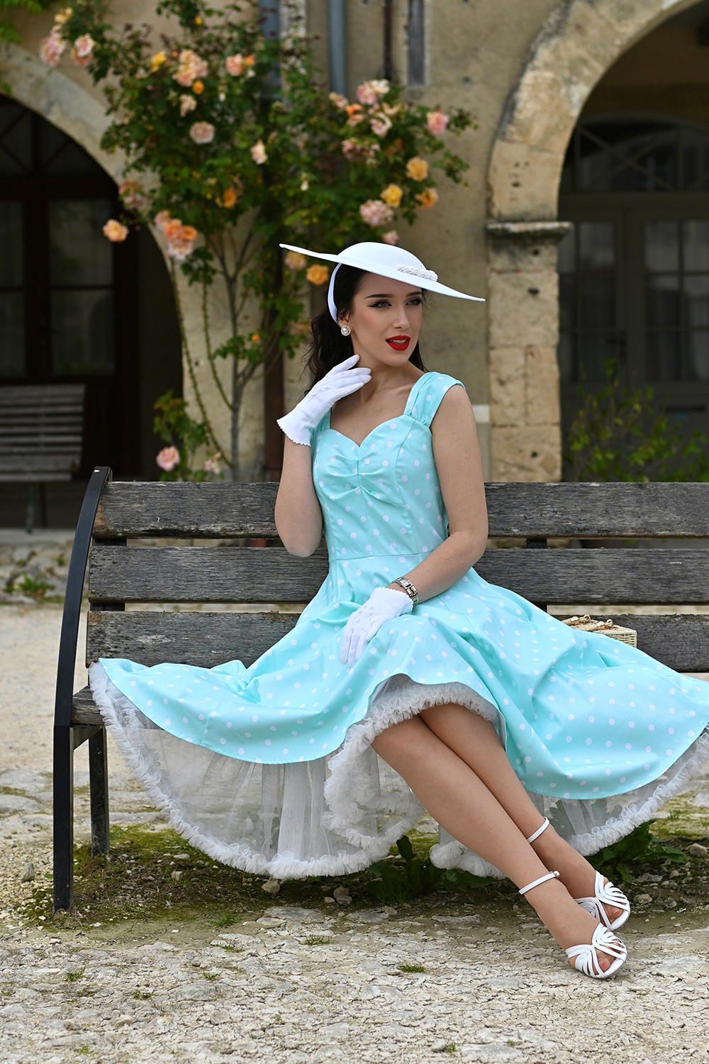 Elena Polka Dot Swing Dress